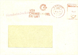 DDR Erfurt AFS 1975 VEB Chemiehandel - Machines à Affranchir (EMA)