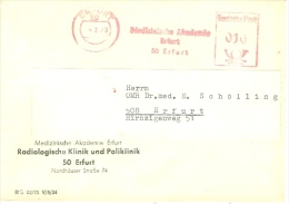 DDR Erfurt AFS 1979 Medizinische Akademie Radiologische Klinik Und Poliklinik - Maschinenstempel (EMA)