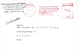 DDR Erfurt AFS 1987 Medizinische Akademie Radiologische Klinik Und Poliklinik Wappen Kleine Schrift - Macchine Per Obliterare (EMA)