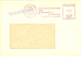 DDR Schönheide AFS 1975 VEB Bürstenwerke Flamingo Bürsten Draht Wirtschaftsdrucksache - Maschinenstempel (EMA)