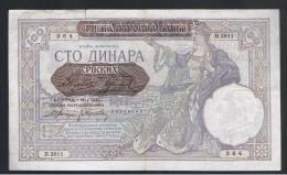 SERBIA - 100 Dinara 1941    P-23 - Serbia