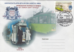 TRAM, TRAMWAYS, FIRST TRAMWAYS IN SIBIU, SPECIAL COVER, 2012, ROMANIA - Tranvie