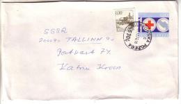GOOD YUGOSLAVIA Postal Cover Original Stamp To ESTONIA 1976 - Red Cross - Cartas & Documentos