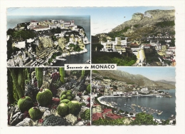 Cp, Monaco, Multi-Vues, Voyagée 1956 - Panoramische Zichten, Meerdere Zichten