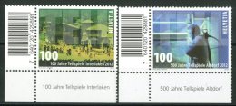 SVIZZERA / HELVETIA 2012** - Anniversari Teatri Di Tell - 2 Val. MNH Con Codice A Barre Come Da Scansione - Ungebraucht