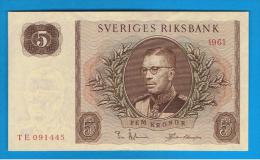 SUECIA - 5 Kronur 1961 Poco Circulado  P-42 - Suecia