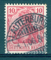 VARIÉTÉS 1905 / 11  N° 84 DEUTSCHES REICH 10  OBLITÉRÉE 4 . 1 . 06 LAUTERBURG YVERT TELLIER 1.00 € - Plaatfouten & Curiosa