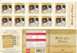 Australia 2013 - Royal Baby - Carnet Auto-collant Neufs // Mnh Adhesive Booklet - Mint Stamps