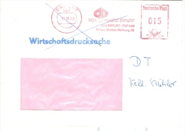 DDR Erfurt AFS 1988 VOB Plastik Wirtschaftsdrucksache - Frankeermachines (EMA)