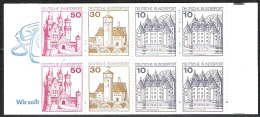 Bund 1973 MiNr MH 21 A II ** Postfrisch Burgen Und Schlösser  ( 726 ) - 1971-2000