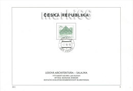 Czech Republic - 2013 - Traditional Architecture - Salajna - FDS (first Day Sheet) - Lettres & Documents