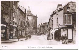 BUCKS - BUCKINGHAM - BRIDGE STREET- ANIMATED RP Bu127 - Buckinghamshire