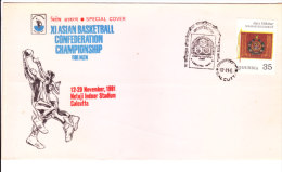 Special Cover On 11th Asian Basketball Confederatio Championshiop For Men From Kolkata On 12.11.1981 - Briefe