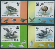 NORTH KOREA 2004 SWAN GEESE IMPERFORATED SET - Geese