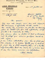 Correspondance, Lettre De La Ligue Régionale D´anjou, Volley-ball, De 1946, Adressée à LA BAULE - Otros & Sin Clasificación