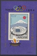 Hungary 1964 Olympic Games Mi#Block 43A Mint Never Hinged - Unused Stamps