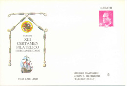 Espagne 1989 " La Caravelle Santa Maria, Colomb " Entier-enveloppe Edifil Nº 12 - Christopher Columbus