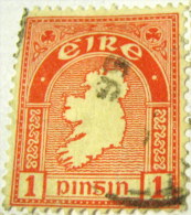 Ireland 1922 Map Of Ireland 1d - Used - Gebruikt