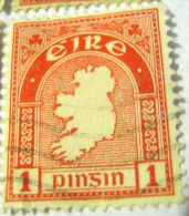 Ireland 1922 Map Of Ireland 1d - Used - Usados