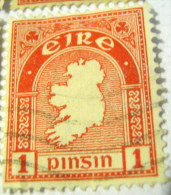 Ireland 1922 Map Of Ireland 1d - Used - Usati
