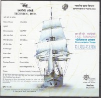 INDIA, 2004, INS Tarangini Circumnavigation Voyage, Folder, Brochure - Lettres & Documents