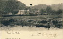 Logne (Vieuxville ) - Vallée De L'Ourthe, Barque Sur La Rivière -  1901 - Précurseur ( Voir Verso  ) - Ferrieres