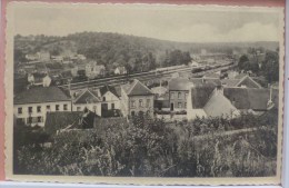 Cp Photo Lobbes Vue Sur La Gare Ligne Chemin Fer Et Train  Village Habitation Edition Fosset - Lobbes