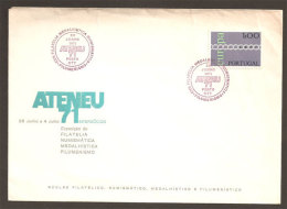 Portugal Cachet A Date Expo Philatelique Numismatique Boîtes Allumettes 1971 Porto Event Pmk Stamps Coins Matches Expo - Annullamenti Meccanici (pubblicitari)