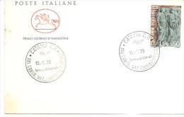 75983)  FDC BUSTA PRIMO GIORNO CON AFFR.50LIRE 16-09-75. - 1946-47 Période Corpo Polacco