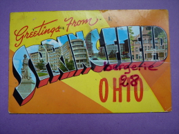 CPA - OHIO - SPRINGFIED - Greetings From - TIMBRES - - Andere & Zonder Classificatie