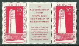 DDR Mi. W Zd 26 Postfr. KZ Sachsenhausen Denkmal 2. Weltkrieg - Se-Tenant