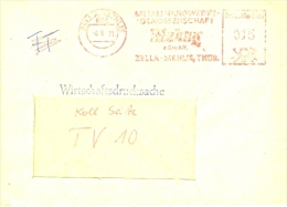 DDR Zella-Mehlis AFS 1975 Metallhandwerksgenossenschaft Mehag Wirtschaftsdrucksache - Franking Machines (EMA)