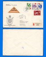 LI 1963-0001, Cash On Delivery Red Cross Centenary Registered Cover To Netherlands - Cartas & Documentos