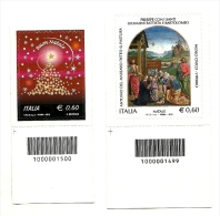 2012 - Italia 3409/10 Natale - Codice A Barre ---- - 2011-20: Neufs