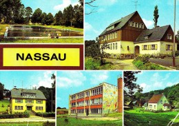 NASSAU (Kreis Brand-Ebirsdorf) - Freibad. Polytechnische Oberschule. Rat Der Gemeinde. Kinderkrippe. Teilansicht - Brand-Erbisdorf