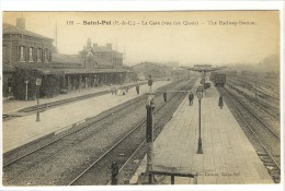 Carte Postale Ancienne Saint Pol Sur Ternoise - La Gare. Vue Des Quais - Chemin De Fer - Saint Pol Sur Ternoise