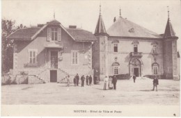 Mouthe Doubs France, Hotel De Ville Et Poste Town Square Post Office, C1910s Vintage Postcard - Mouthe