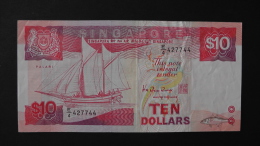 Singapore - 10 Dollar - 1988 - P 20 - VF - Look Scan - Singapour