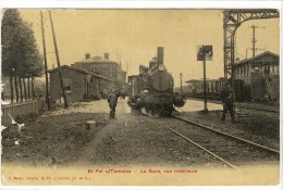 Carte Postale Ancienne Saint Pol Sur Ternoise - La Gare, Vue Intérieure - Chemin De Fer - Saint Pol Sur Ternoise