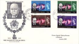 BRITISH ANTARCTIC TERRITORY 1966 WINSTON CHURCHILL  FDC - FDC