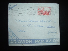 LETTRE PAR AVION POUR FRANCE TP 15F OBL.MEC. 30 JUILL 1949 MARRAKECH-MEDINA MAROC - Lettres & Documents