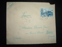 LETTRE PAR AVION POUR FRANCE TP 10F OBL. 18-1-1949 MARRAKECH-GUELIZ MAROC - Briefe U. Dokumente