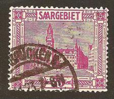 Saargebiet Michel Nr.  100 Mit Plattenfehler V -  Gestempelt - Gut Erkennbar - Used Stamps