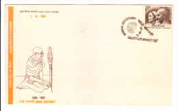 First Day Cover Of 1969 Gandhi-20 P-issued From Kolkata G.p.o. - Omslagen