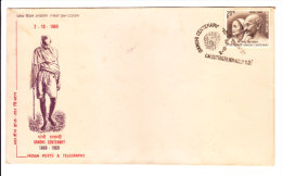 First Day Cover Of 1969 Gandhi-20 P-issued From Kolkata G.p.o. - Omslagen