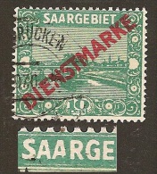 Saargebiet Michel Nr.  Dienst 3 Mit Plattenfehler VI (?) -  Gestempelt - Gut Erkennbar - Used Stamps