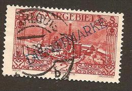 Saargebiet Michel Nr.  Dienst 21 Mit Plattenfehler XV (Adr.) -  Gestempelt - Gut Erkennbar - Used Stamps