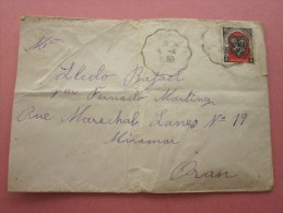 6 Avril 1950 Lettre Timbre Seul Sur Lettre Cachet à Date Convoyeur Colombechar à ORAN 750 Km Pr Oran Algérie Colonie Fra - Cartas & Documentos