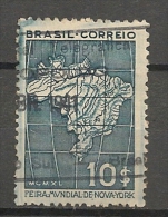 BRASIL  - 1940 BRAZIL MAP  - Yvert # 376 - USED - Gebraucht