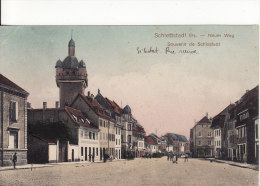 SELESTAT-SCHLETTSTADT (Bas-Rhin)  Neuer Weg - COLOREE - Souvenir  - VOIR 2 SCANS - - Selestat